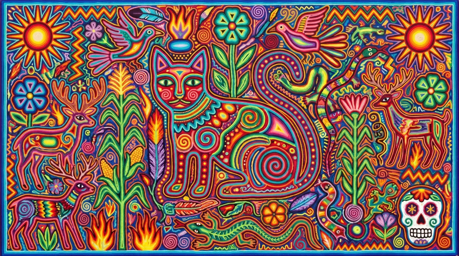 Wixarika / Huichol art, пример 1