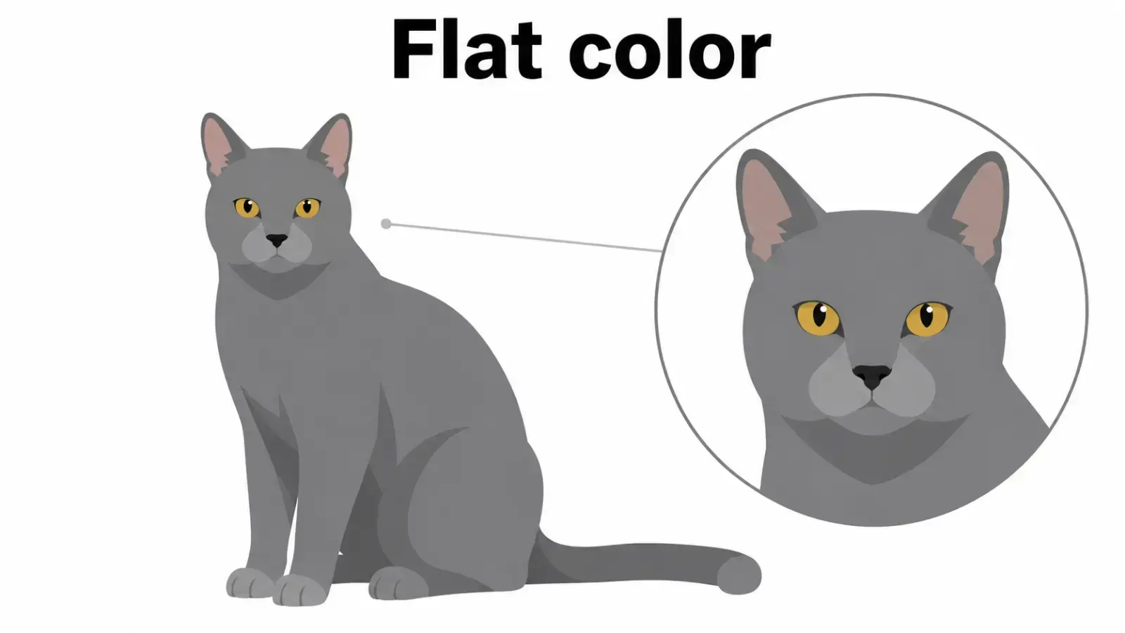 Flat color, пример 1