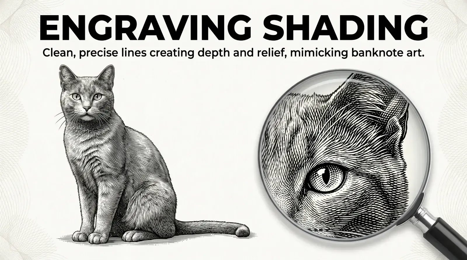 Engraving shading, пример 1