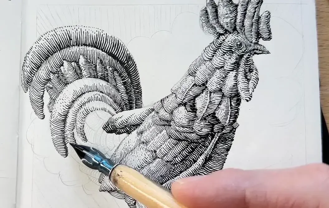 Engraving shading, пример 3