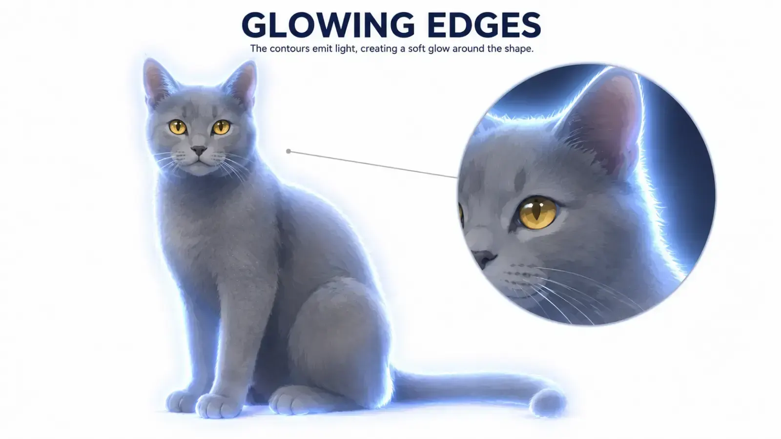glowing edges, пример 1