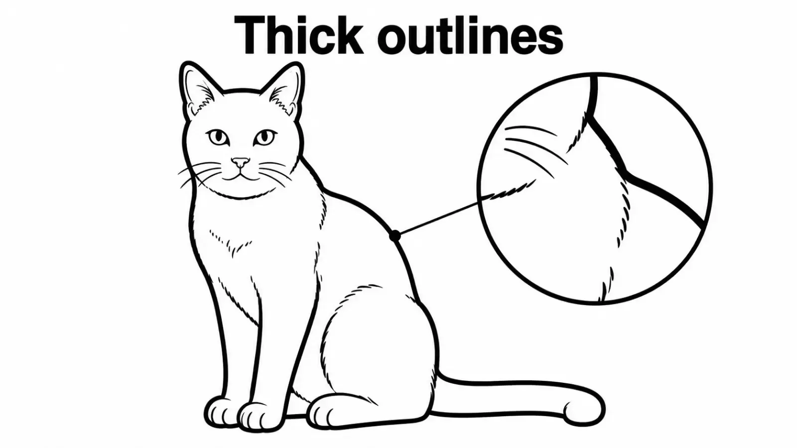 Thick outlines, пример 1