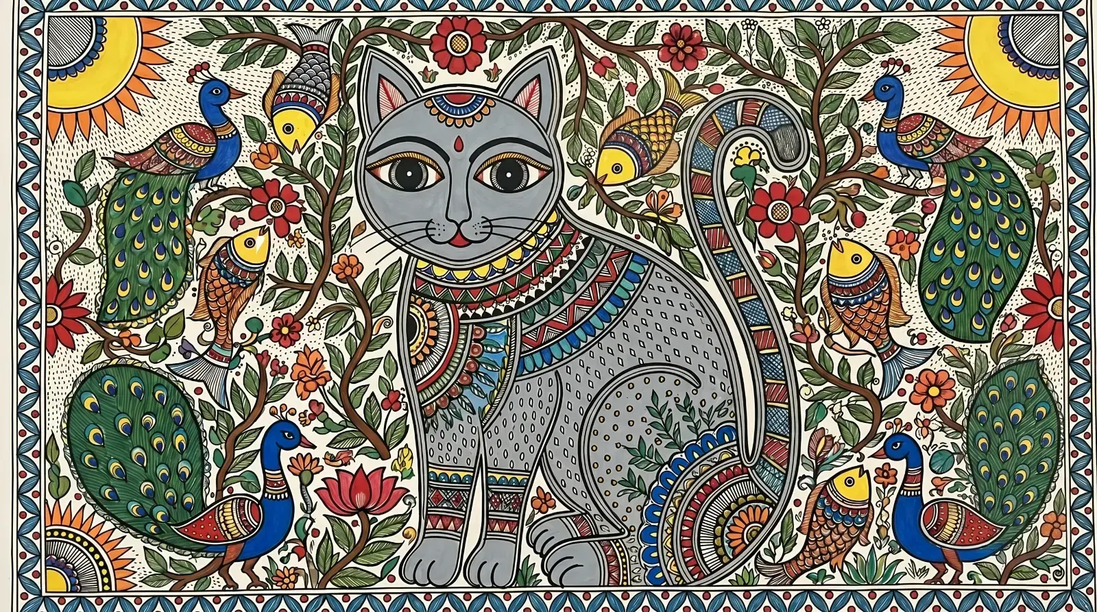 Mithila / Madhubani, пример 1