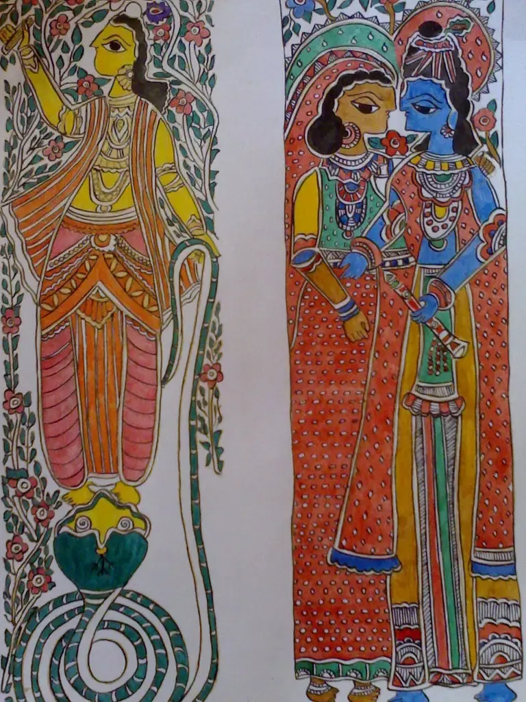 Mithila / Madhubani, пример 4