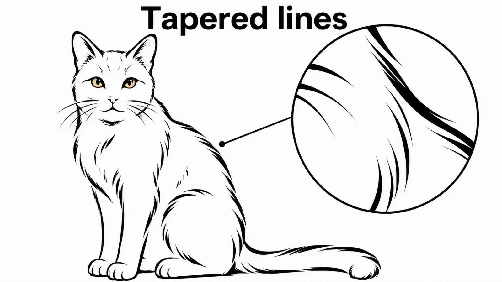 tapered outline, пример 1
