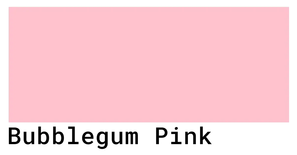 Bubblegum pink, пример 1