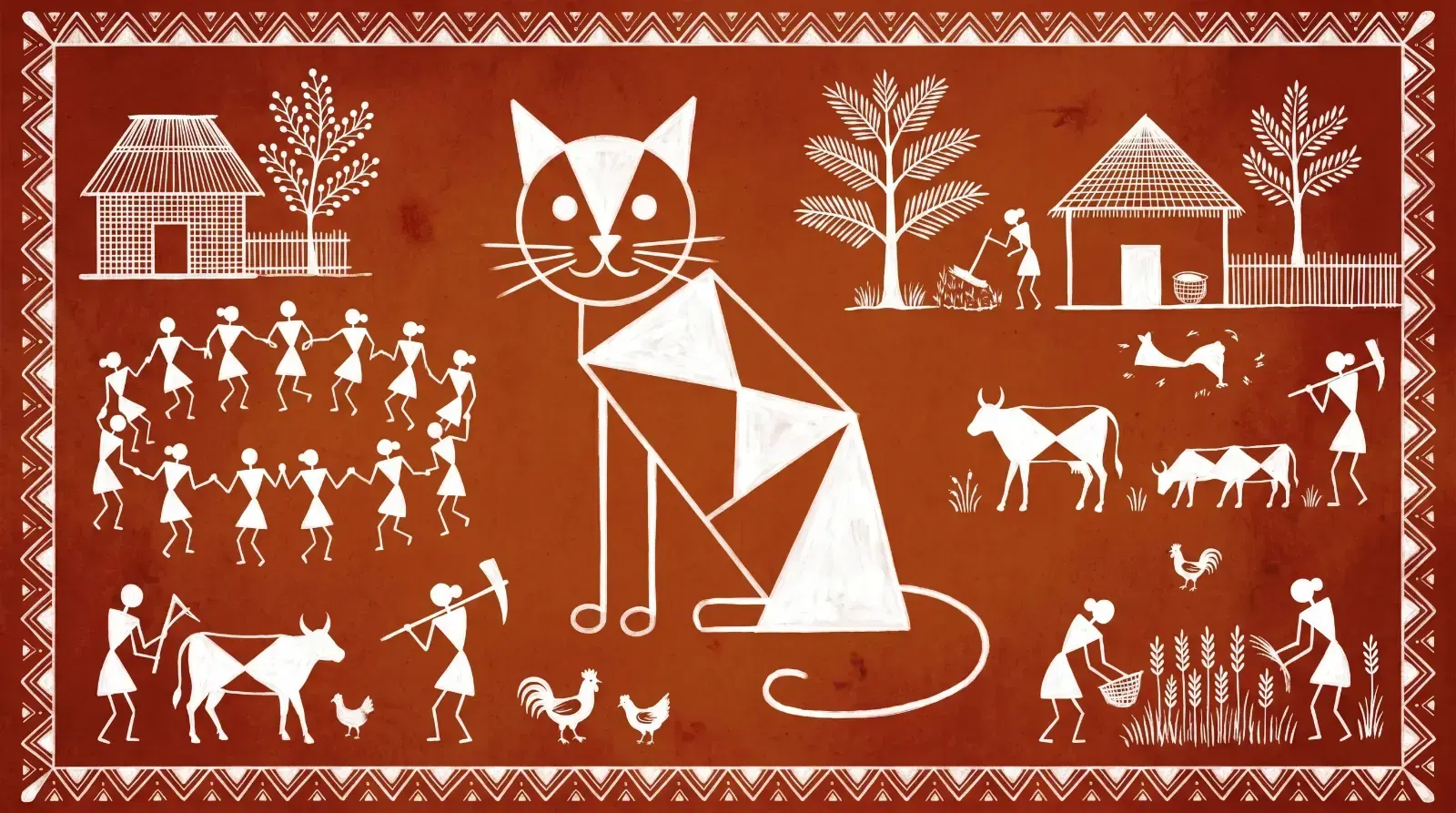 Warli art, пример 1