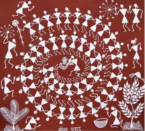 Warli art, пример 3