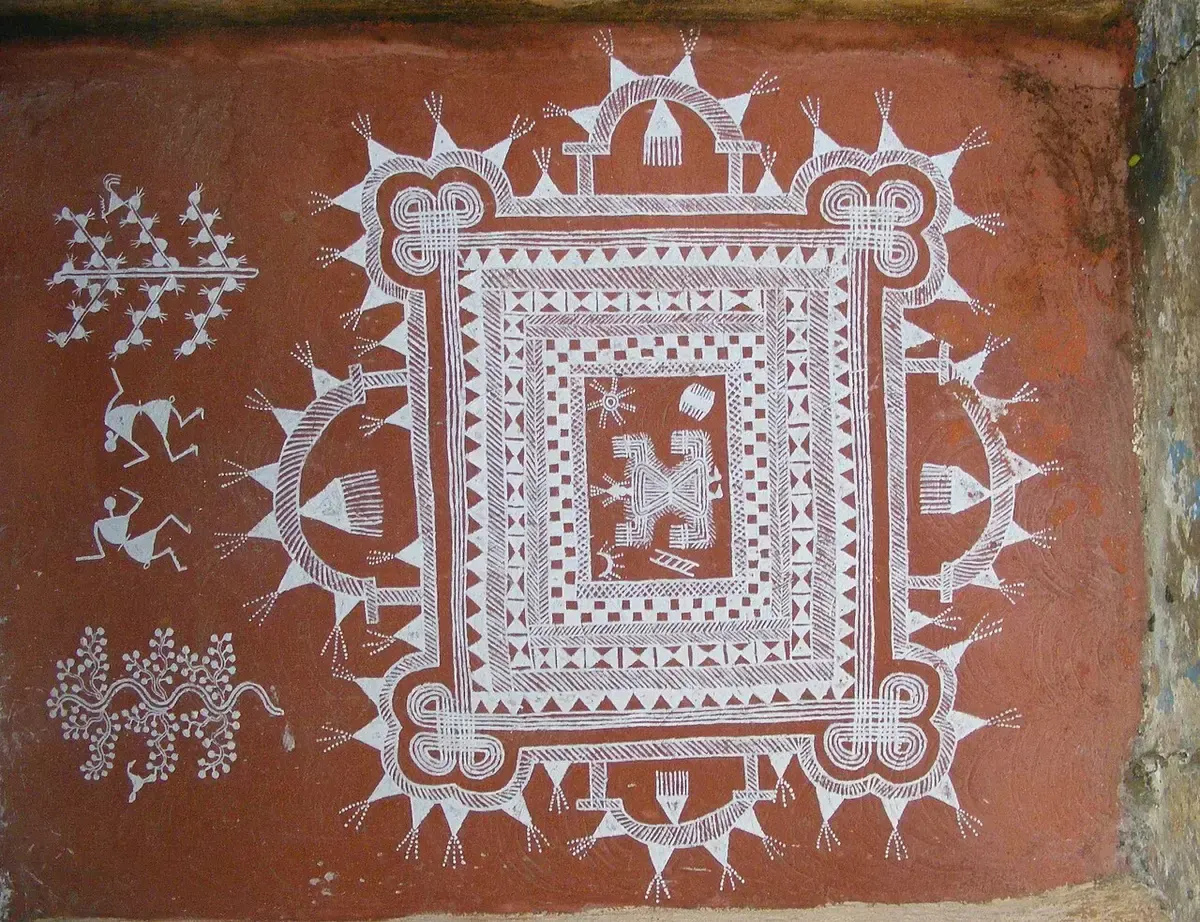 Warli art, пример 4