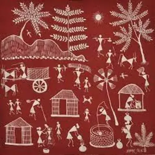 Warli art, пример 5