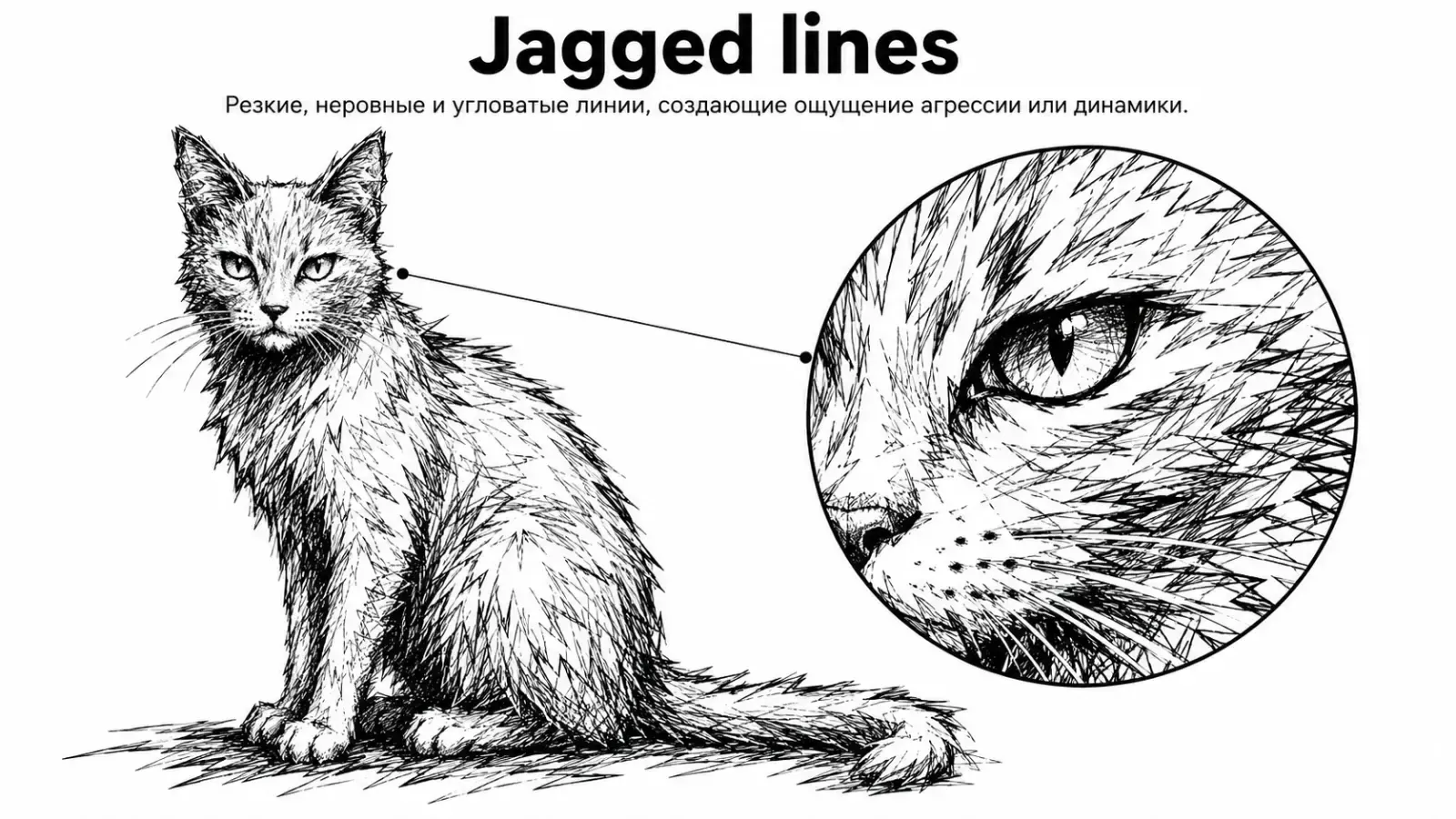 Jagged lines, пример 1