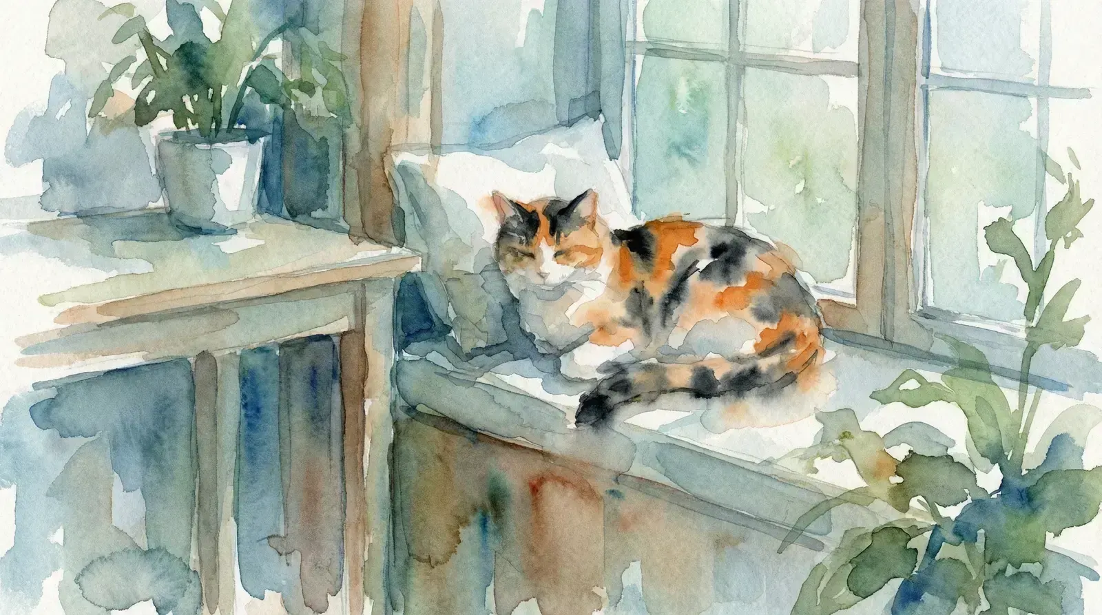 Watercolor wash, пример 2