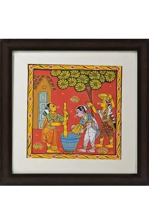 Cheriyal scroll painting, пример 4