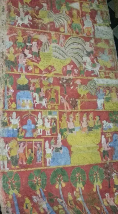 Cheriyal scroll painting, пример 5