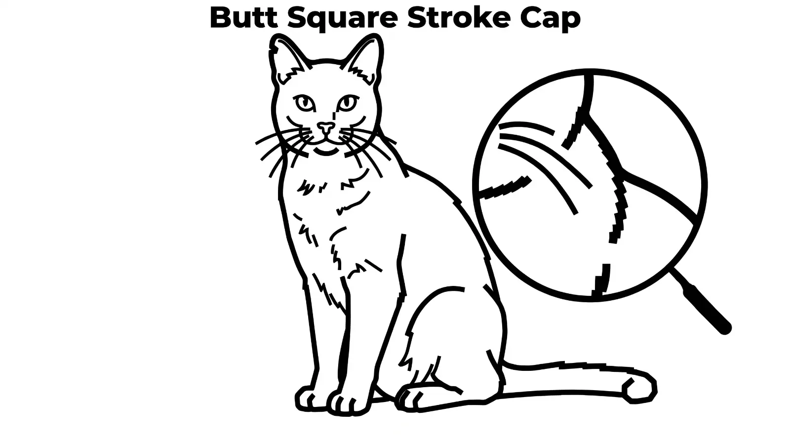 butt stroke cap, пример 1