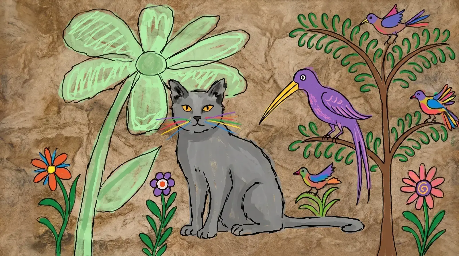 Amate painting, пример 1