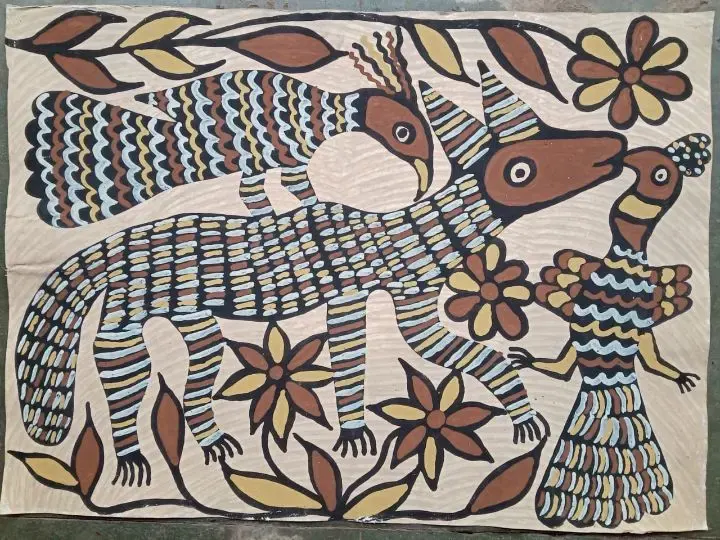 Khovar / Sohrai painting, пример 2