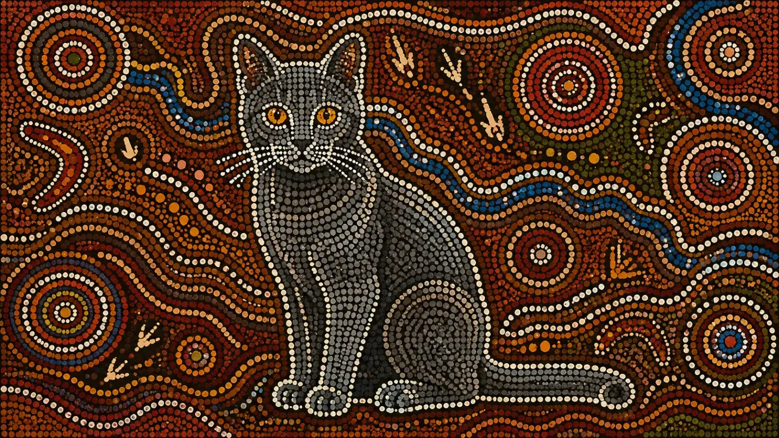 Australian Aboriginal dot painting, пример 1