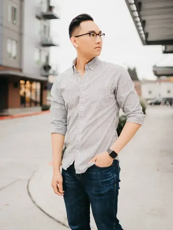 rolled-sleeve shirt, пример 4