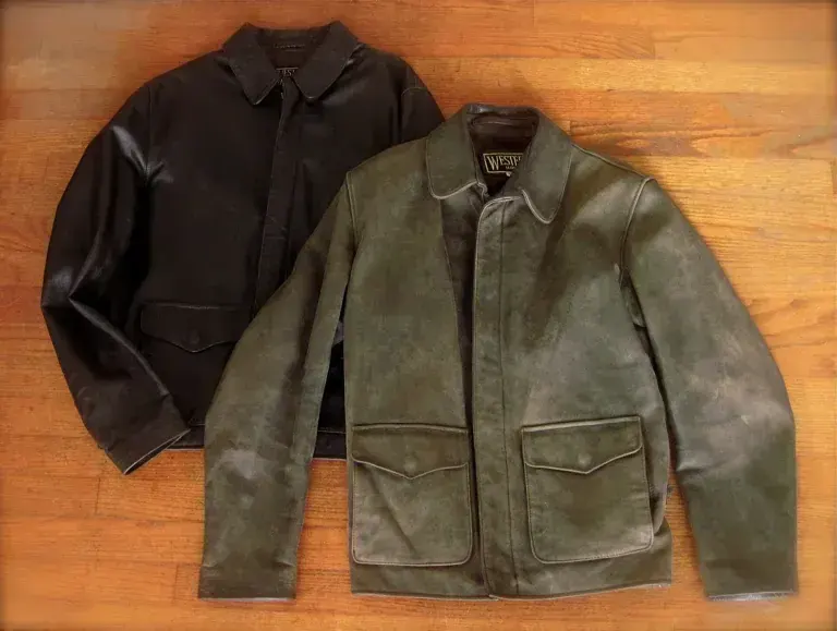 distressed leather, пример 3