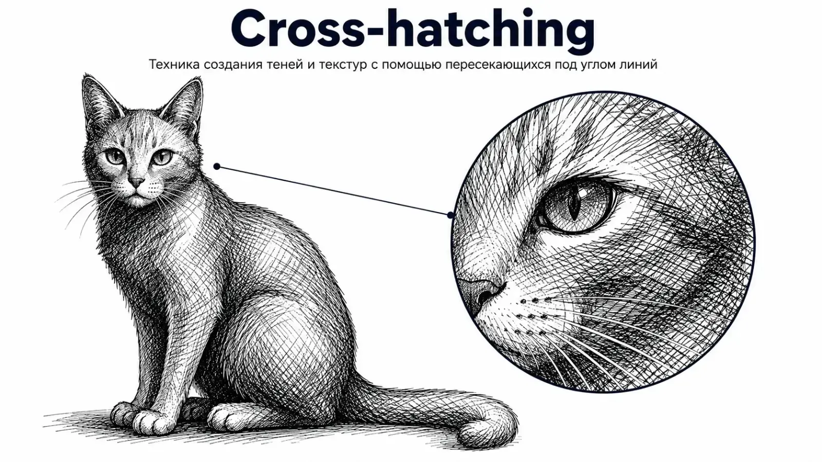 Cross-hatching, пример 1