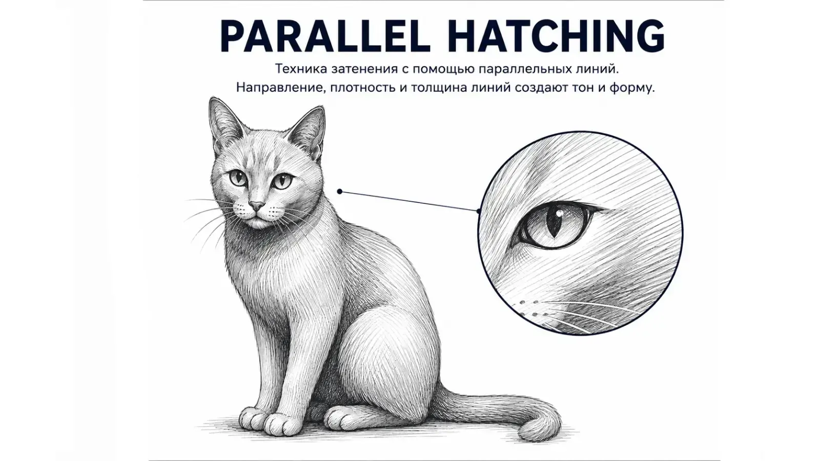 Parallel hatching, пример 1